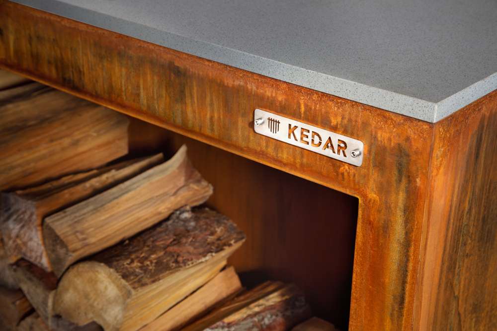 Dřevník KEDAR Kulina s pracovní deskou